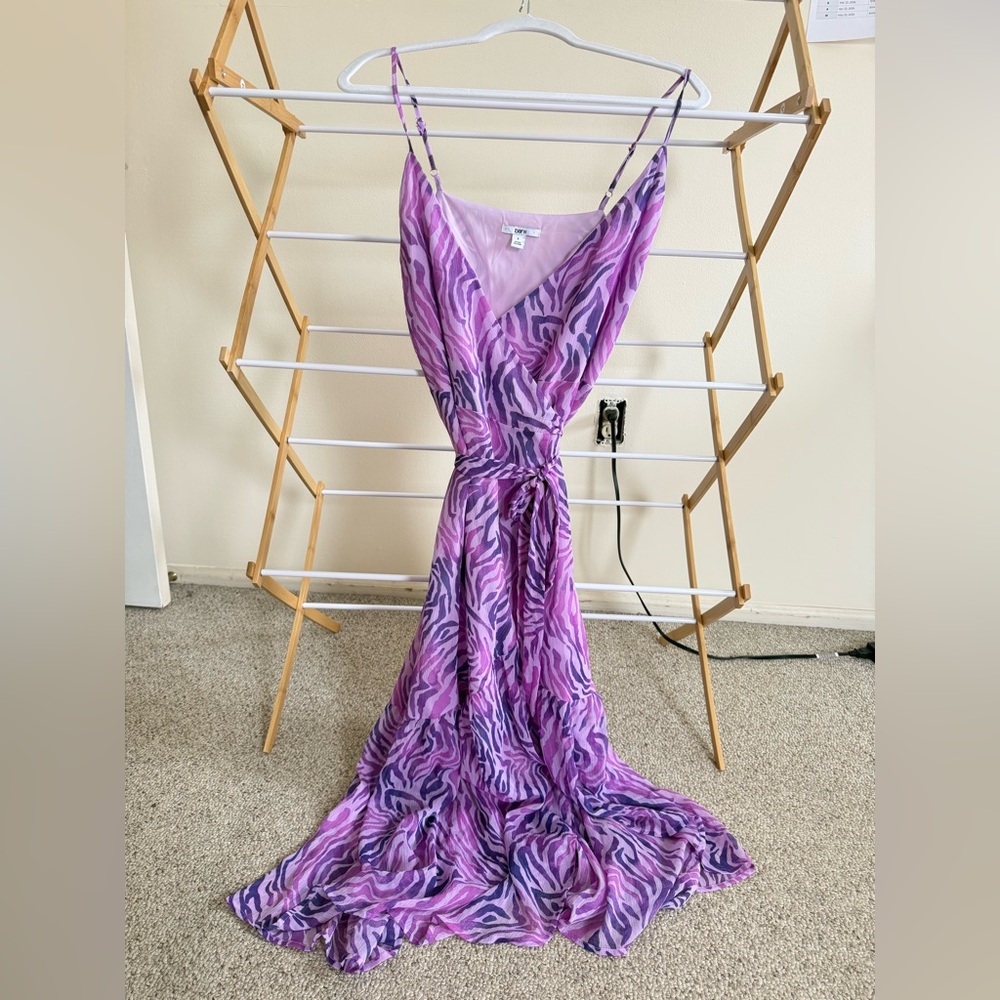 Purple Zebra Print Maxi Dress